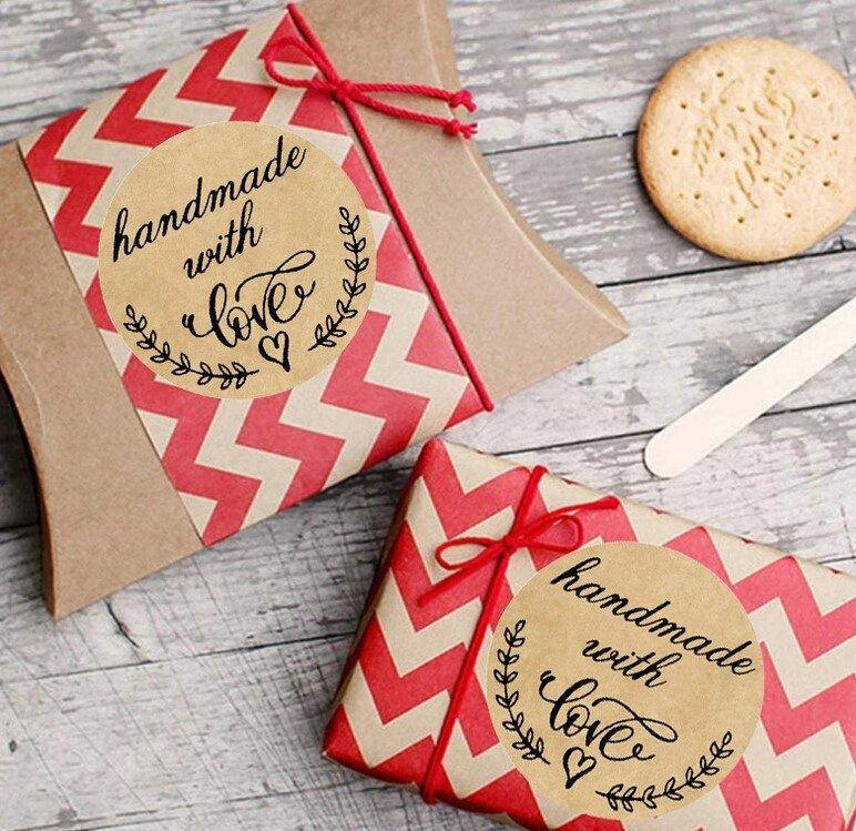 

Наклейки на бобине "Handmade with love" 500шт в рулоне, Ø- 2.5см (сп7нг-9795)
