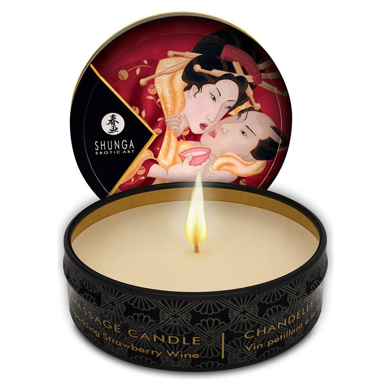 

Shunga Mini Massage Candle Sparkling Strawberry Wine массажная свечка