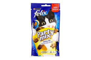 

Лакомство для взрослых кошек (СЫРНЫЙ МИКС) PARTY MIX FELIX 60Г со вкусом чеддера, гауды и эдамера 0.06 кг