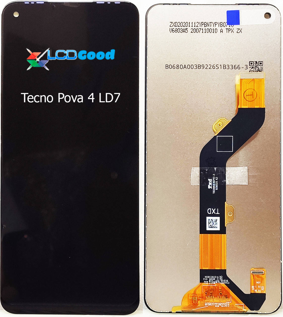 

Модуль ( дисплей + тачскрин ) Tecno Pova 4 LD7 Чорний, Черный