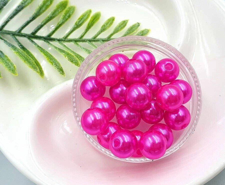 

(20 грамм) Жемчуг бусины пластик 8мм "SOHHI качество" ( 75шт), жемчуг ультра розовый (сп7нг-8574)