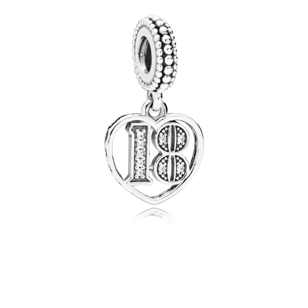 

Серебряный шарм Pandora replika Moments 18 лет 797262CZ