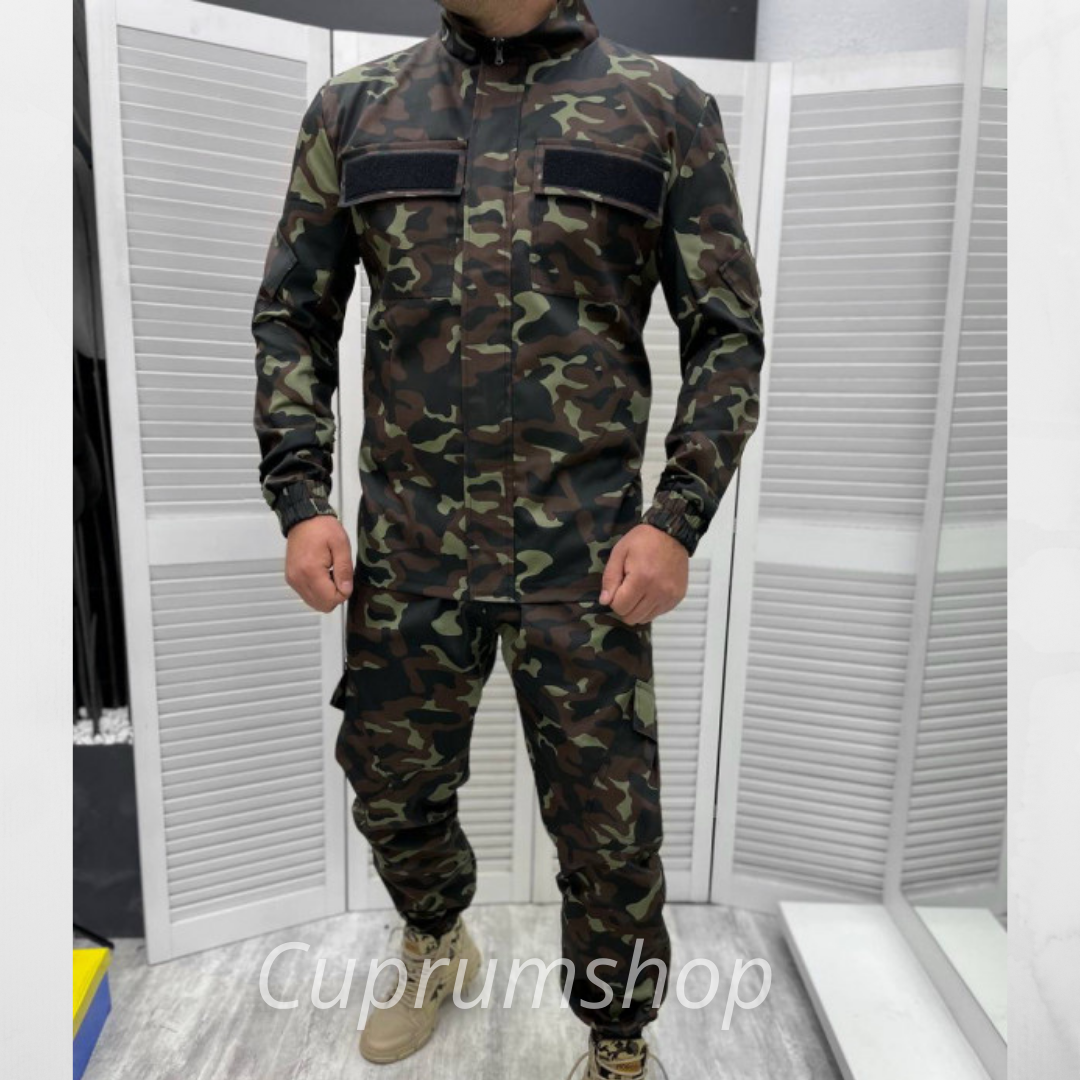 

Тактический летний военный костюм Guard армейская саржа, легкий водоотталкивающий огнеупорный размер М, Зелёный
