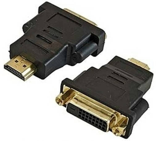 

Переходник (адаптер) штекер HDMI- гнездо DVI, Черный