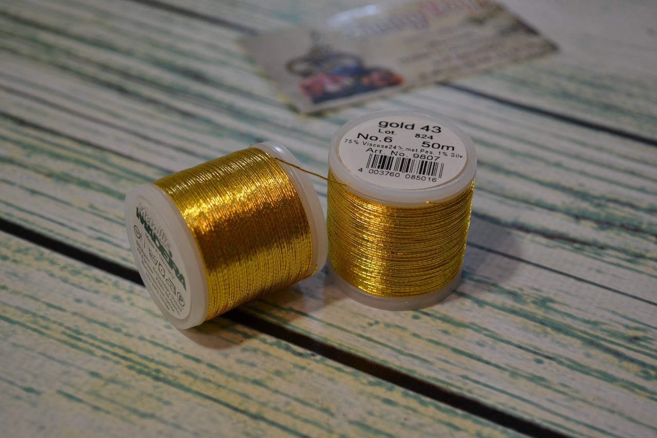 

Мулине Madeira Metallic №6, цвет - gold 43