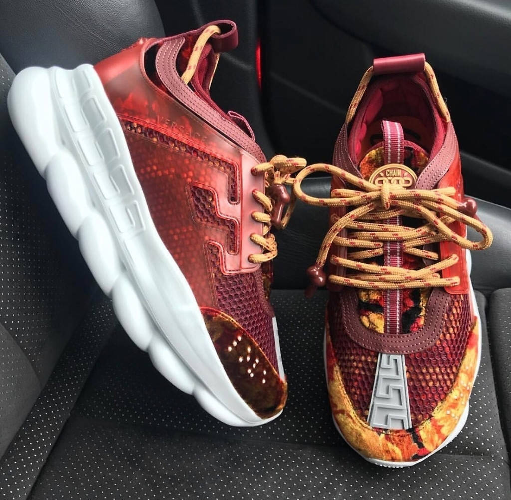 

Женские кроссовки Versace Chain Reaction 2 Red Burgundy, Красный