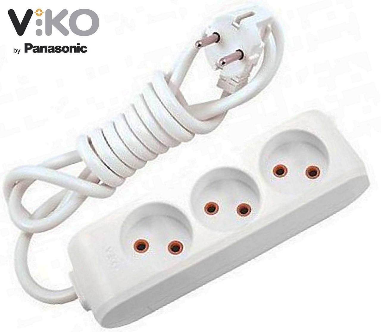 

Удлинитель VIKO 3 метра 3 гнезда без заземления.Multi-let