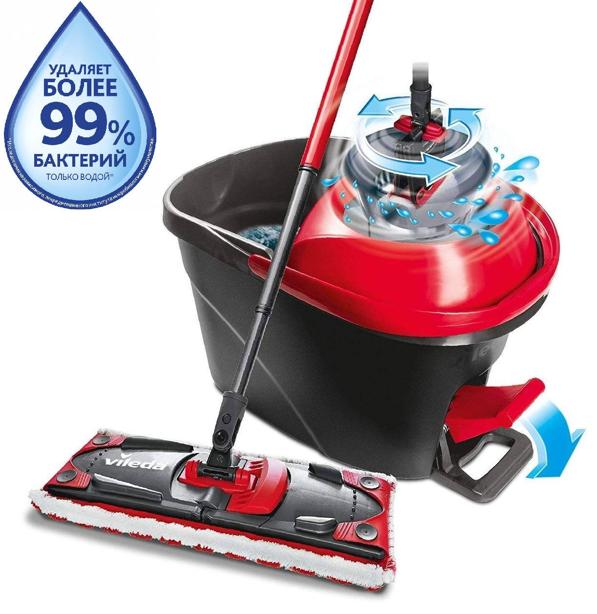 

Набор для уборки Vileda Ultramat Turbo (швабра и ведро с отжимом) (4023103206236)