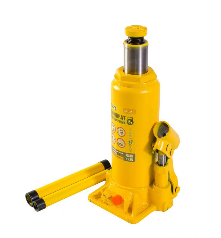 

Домкрат гидравлический бутылочный MasterTool 86-0050, 5 т, 216-413 мм