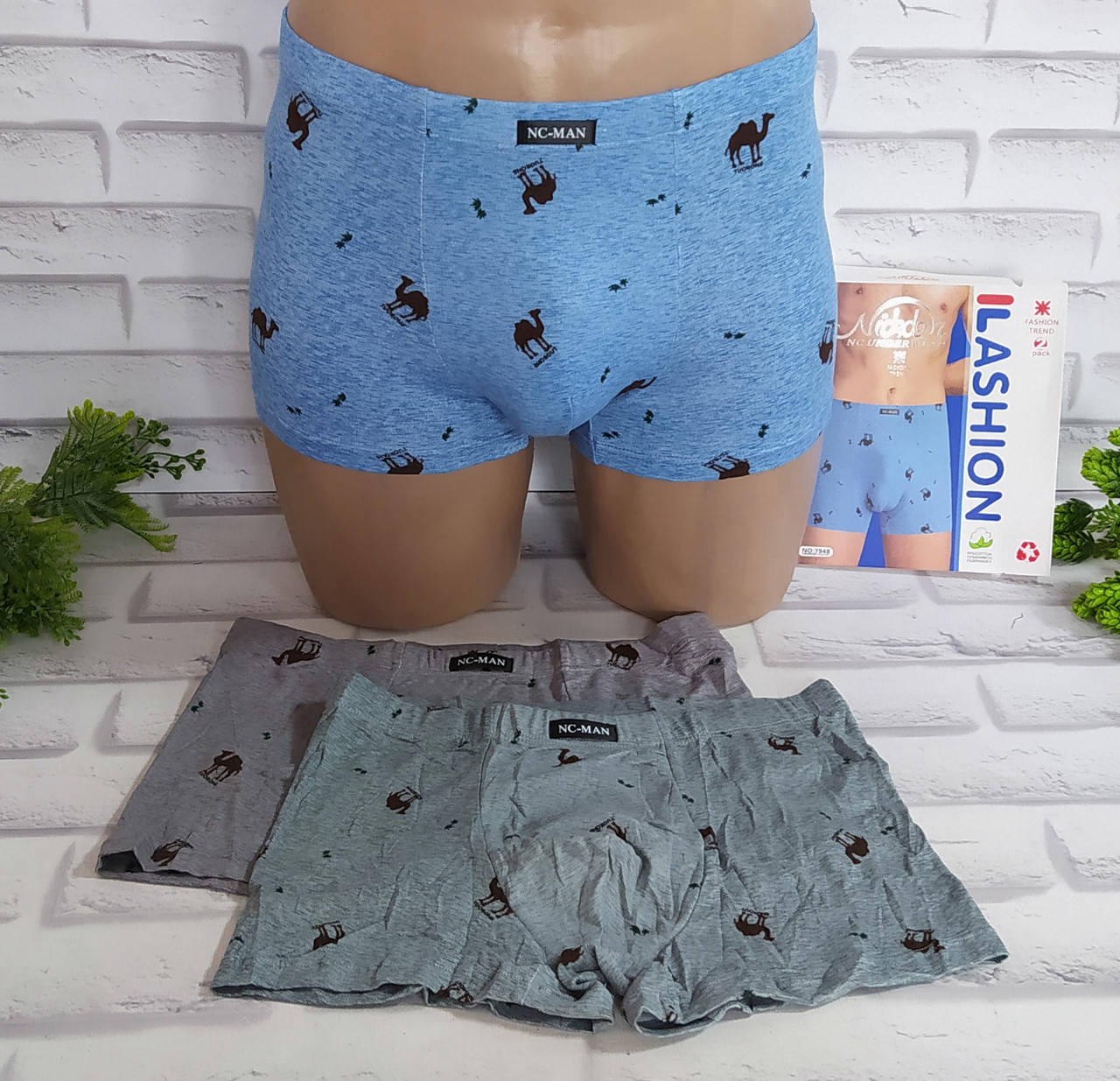 

Трусы мужские боксеры 2XL (50-52) хлопок NC-MAN (7948), Разные цвета