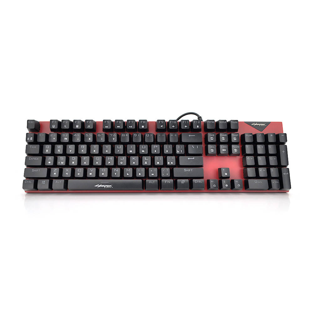 

Клавиатура механическая с подсветкой Cyberpunk CP-110, длина кабеля 100см, (Eng/Рус), (425х120х30 мм) Black,, Черный