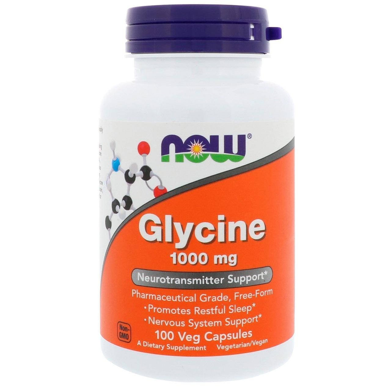 

Now Foods, глицин (100 капс. х 1000 мг), glycine, гліцин, аминокислоты