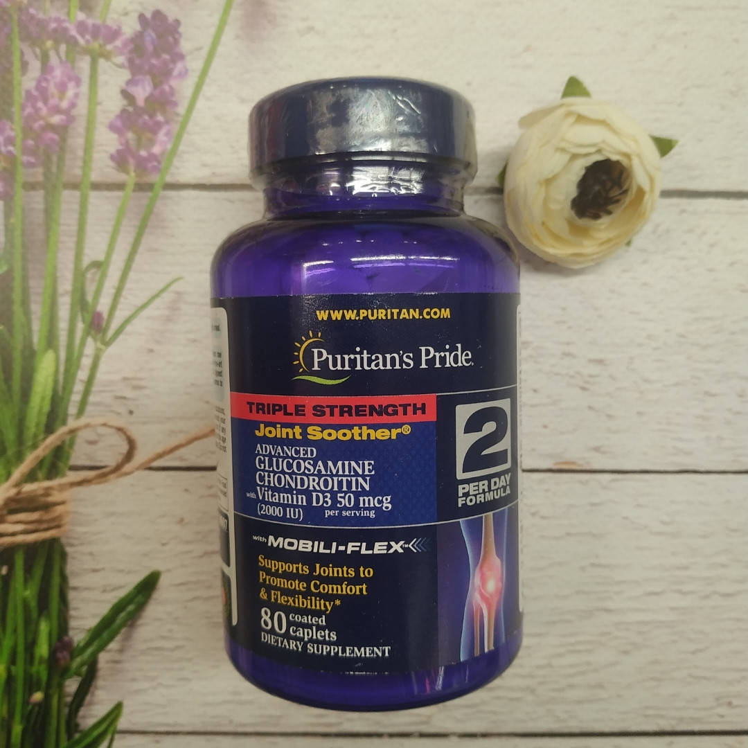 

Puritan's Pride Glucosamine Chondroitin MSM with Vitamin D3 Triple Strength 80 tabs.