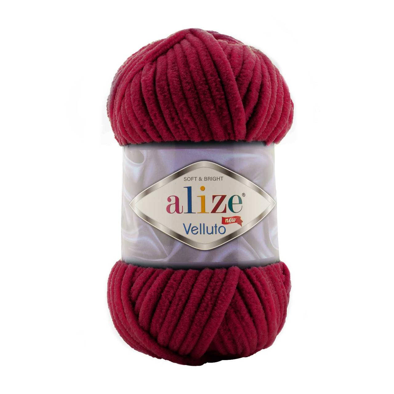 

107 Пряжа Alize Velluto вишня