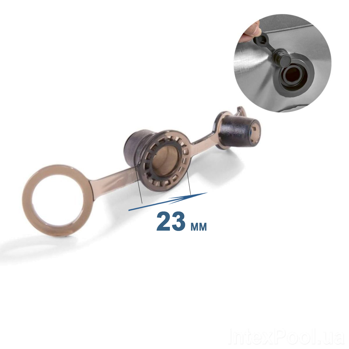 

Клапан съемный силиконовый «2 в 1» Intex 11538G, серый