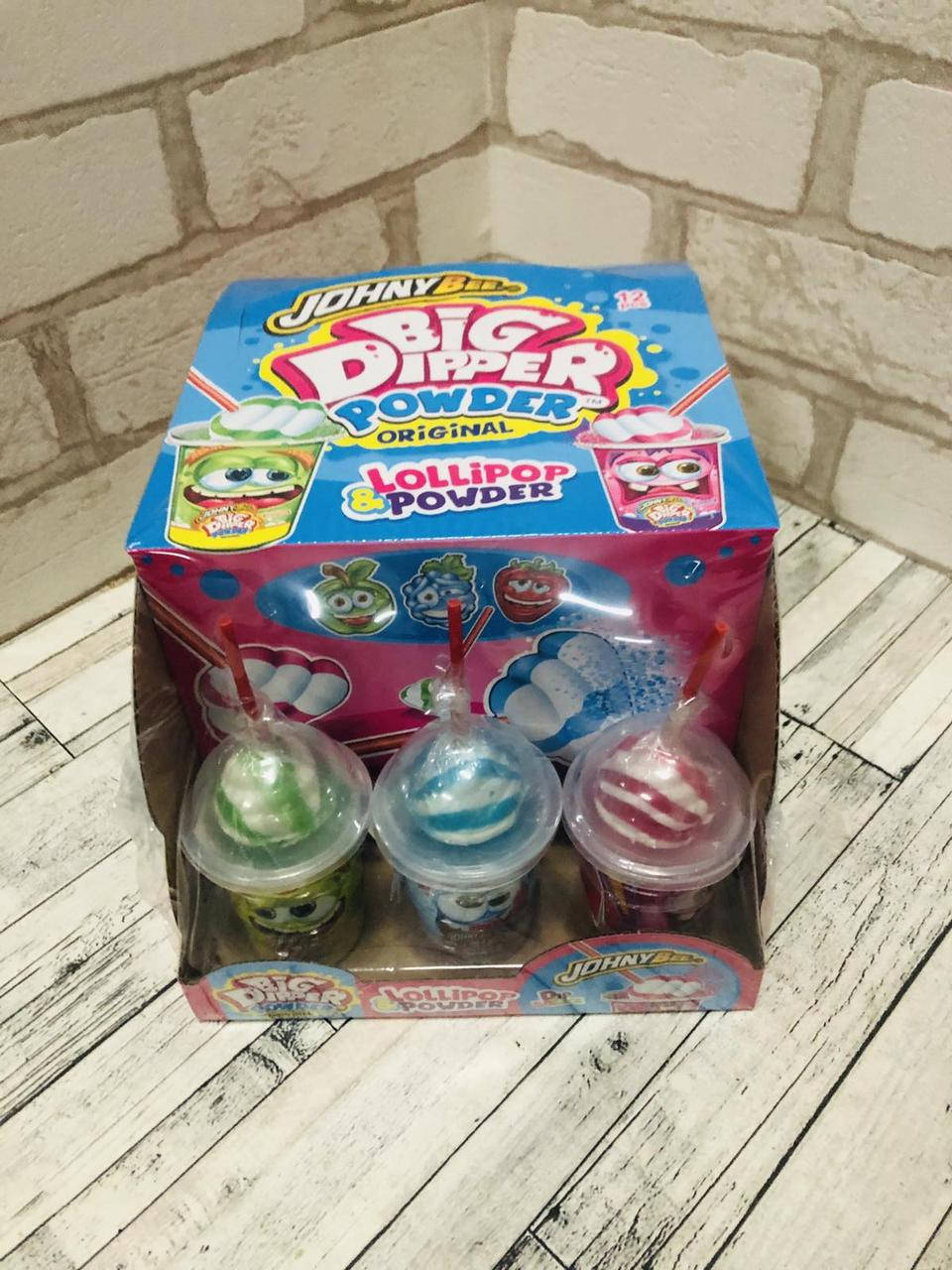 

Леденцы JOHNY BEE Big dipper powder ВЗВИТЫЕ СЛИВКИ с порошком для погружения 12 шт