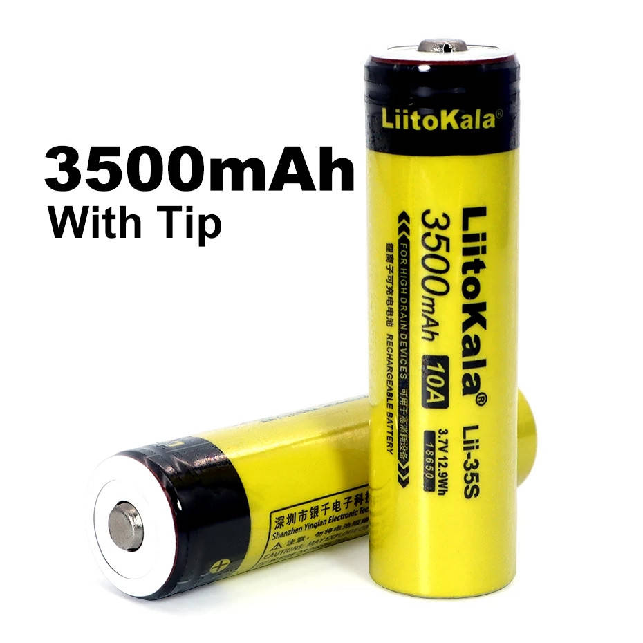 

Lii-35S Аккумуляторы Liitokala 18650 3500 mAh без платы защиты
