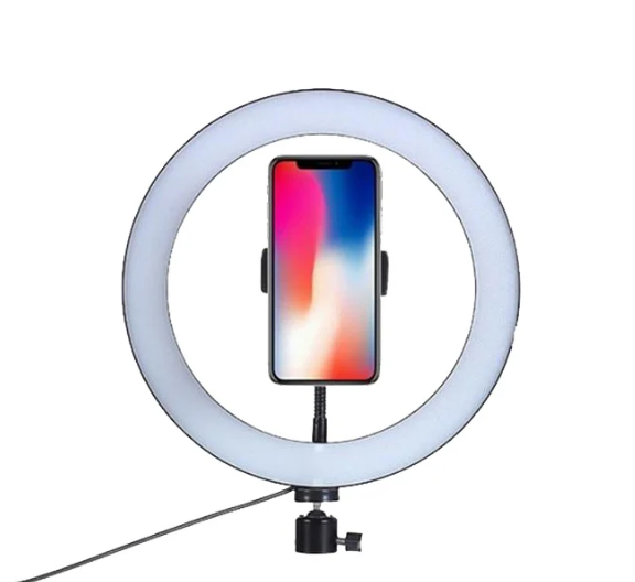 

Светодиодная LED лампа с регулировкой свечения селфи кольцо с креплением на штатив Ring Fill Light 26 см, Черный