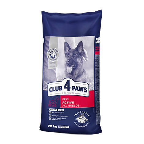 

Клуб 4 Лапы 20 кг Club 4 paws корм для активных собак