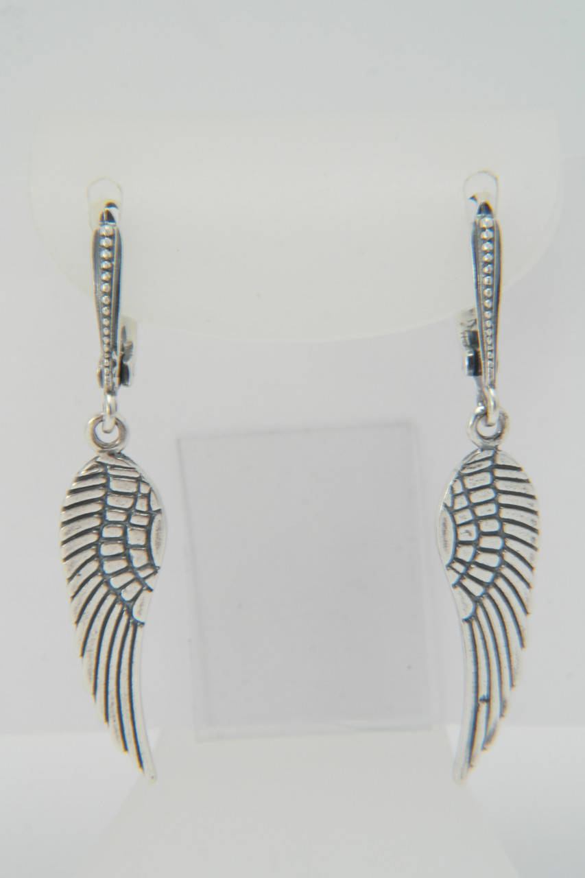 

Серьги серебряные Крылья