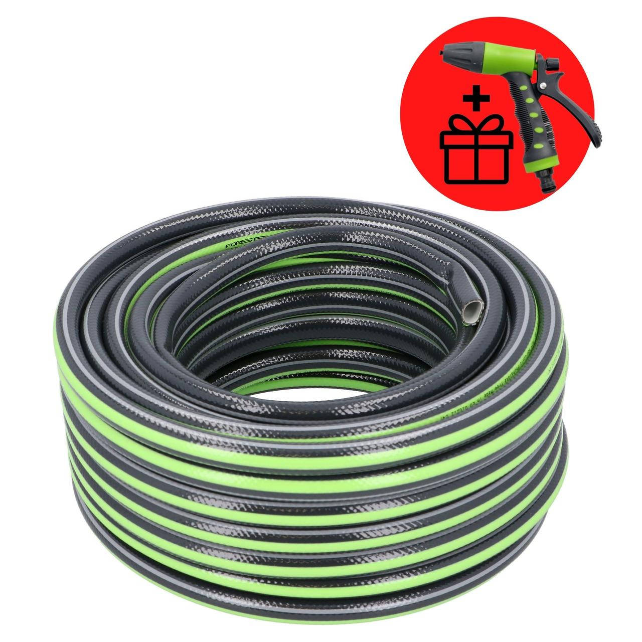 

Шланг садовый для полива Forester четырехслойный 3/4 20 м + ПОДАРОК (8196)