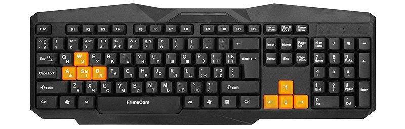 

Клавіатура FrimeCom FC-302 USB Black+Orange, Черный