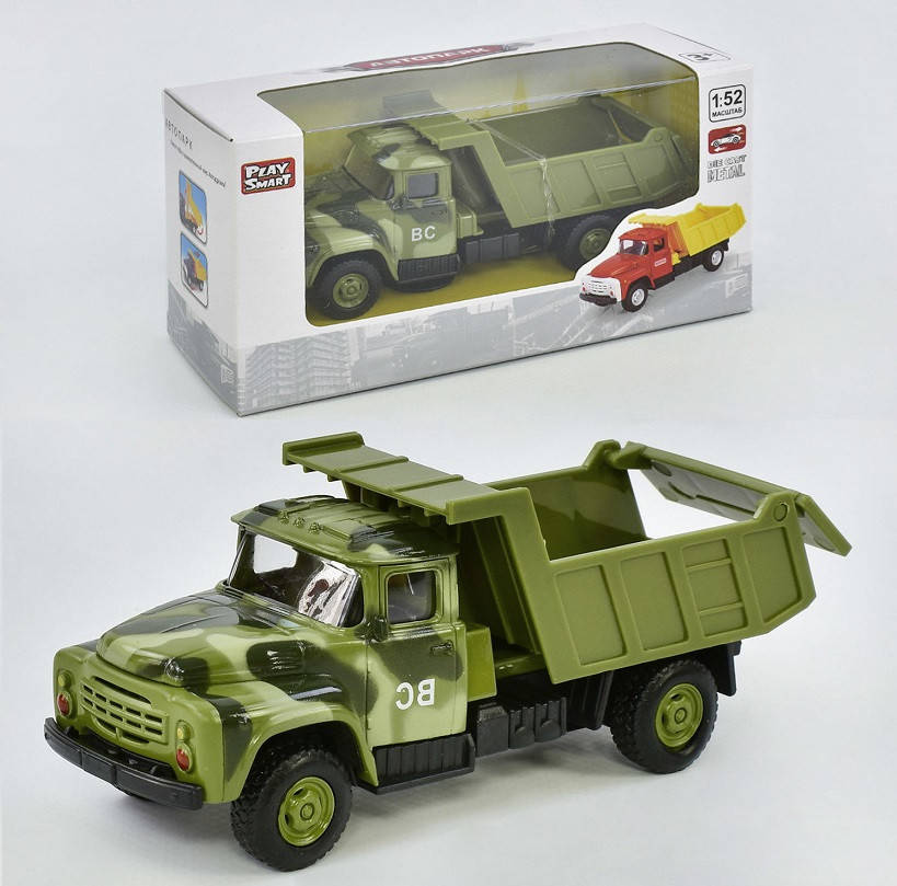 

Инерционный металлический военный самосвал ЗиЛ Play Smart 6517 D, Хаки