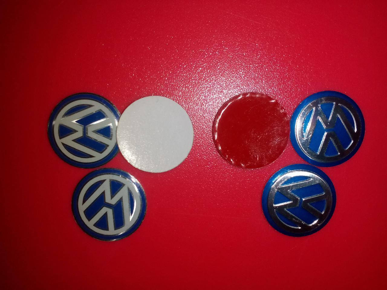 

Логотип для авто ключа ФОЛЬКСВАГЕН (VOLKSWAGEN) 14мм бело-синий .