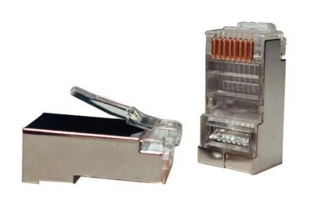

01-12-021. Штекер сетевой 8р8с (RJ-45), экранированный, пачка 100шт