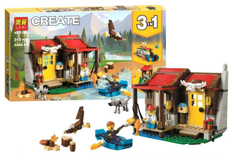 

Конструктор 11398 CREATOR Хижина в глуши Дикая хижина 315 дет