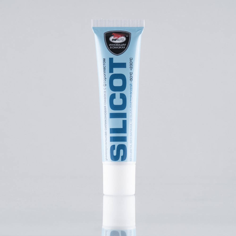 

Смазка силиконовая SILICOT с фторопластом 30гр Тюбик в пакете.2301