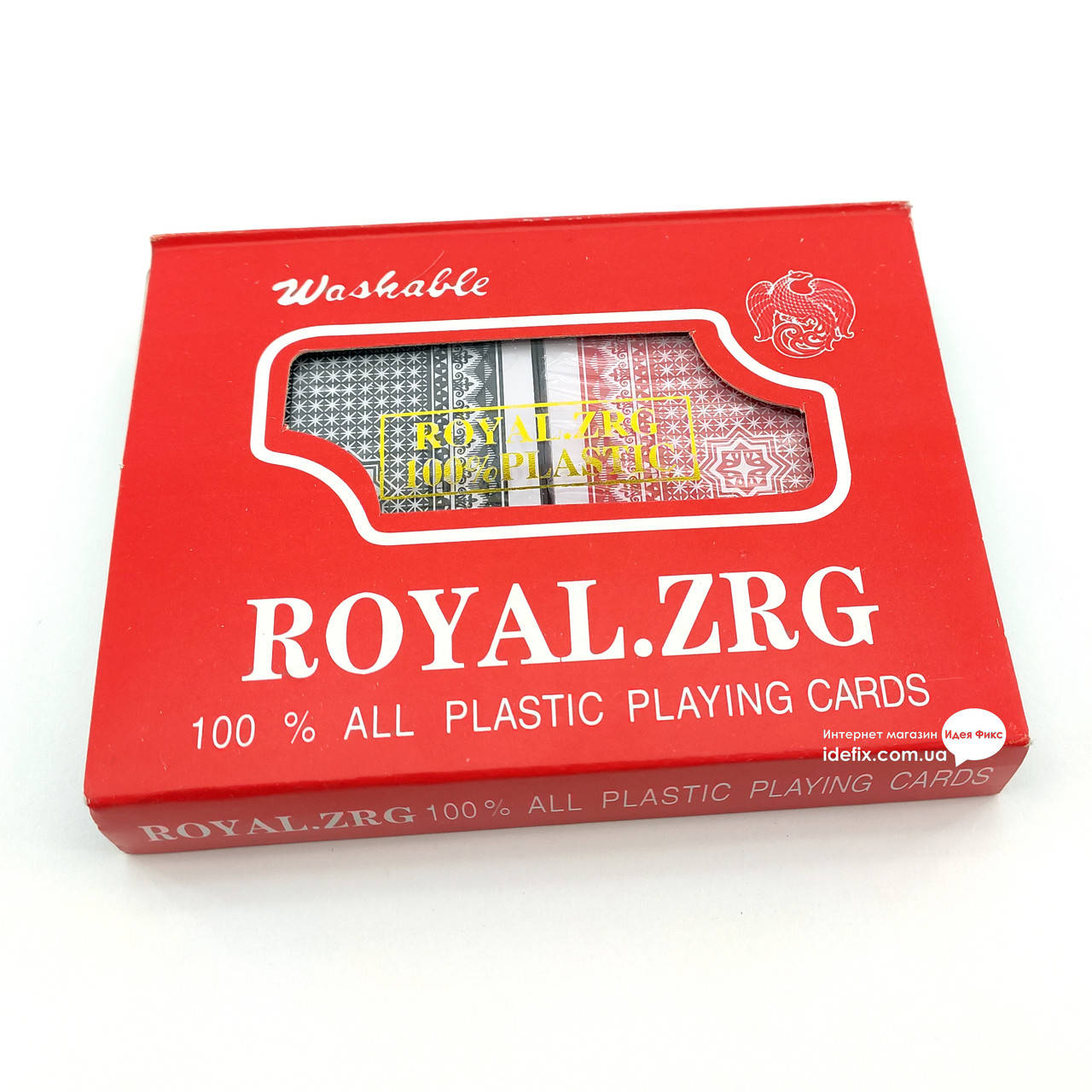 

Карты игральные пластиковые "Royal" 12,5х9,4х1,8см 2 колоды (20295)