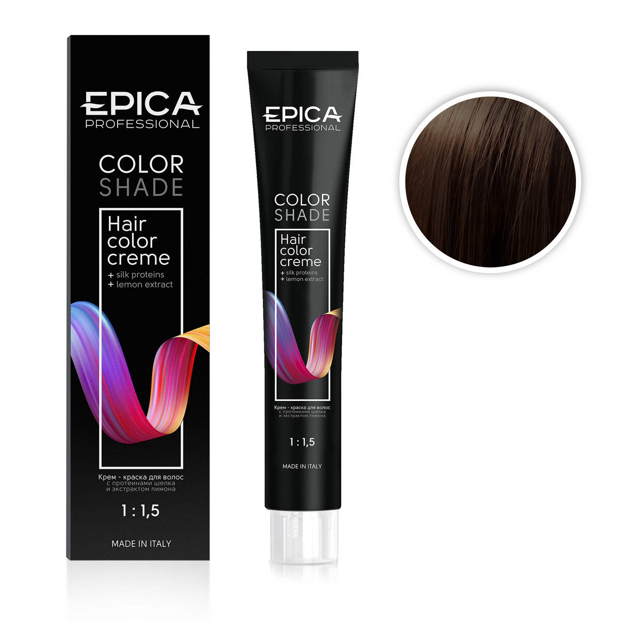 

Стойкая крем-краска EPICA HAIR COLOR CREAM 5.3 Светлый шатен золотистый 100ml