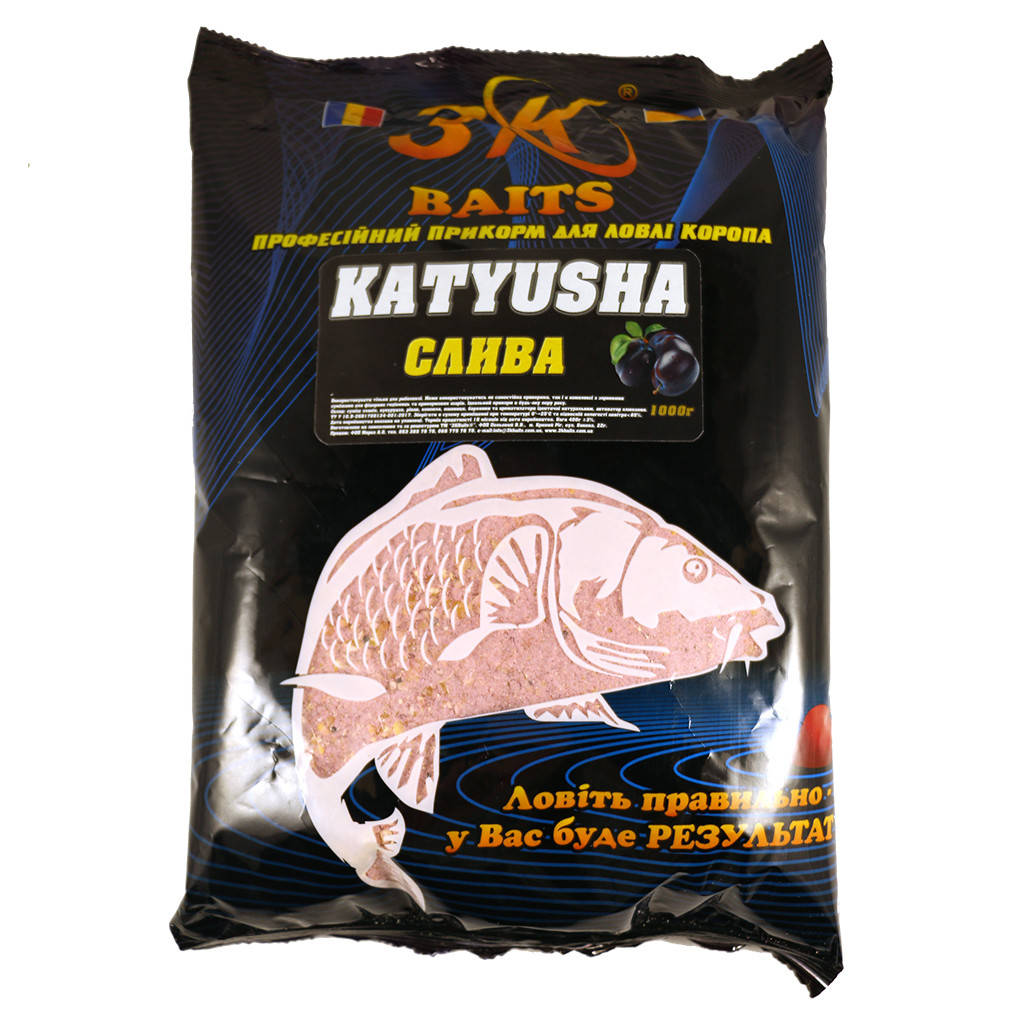 

Прикормка 3KBaits KATYUSHA Слива 1000г (3KB1069)