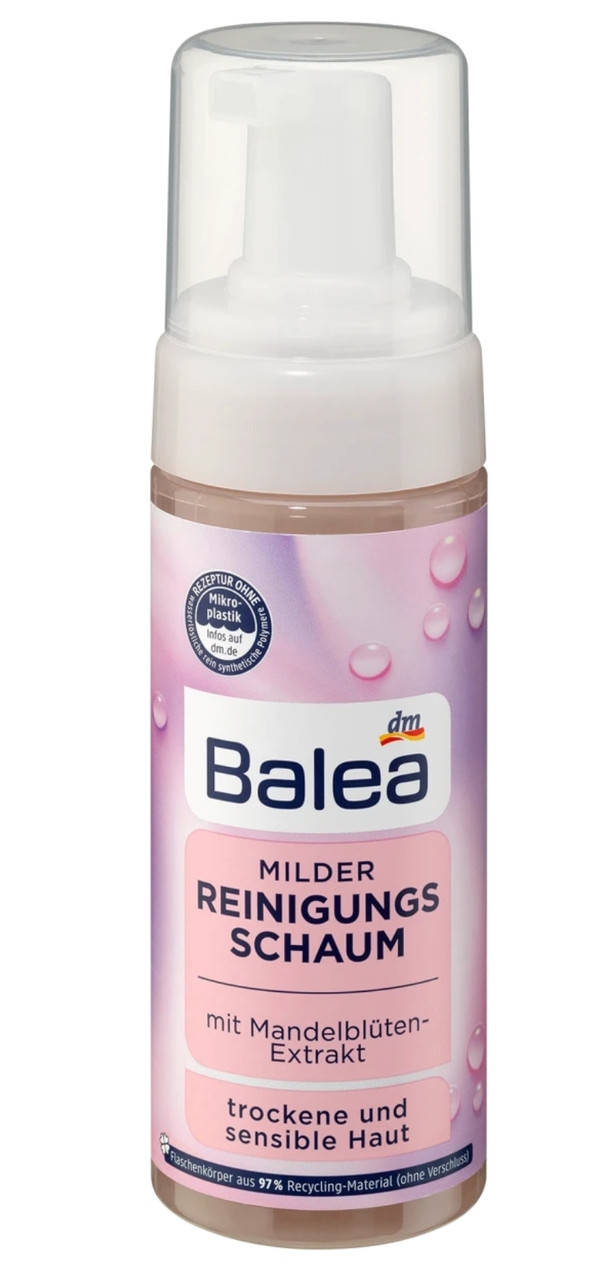 

Balea Reinigungs Schaum пінка для вмивання для сухої і чутливої шкіри . 150 мл