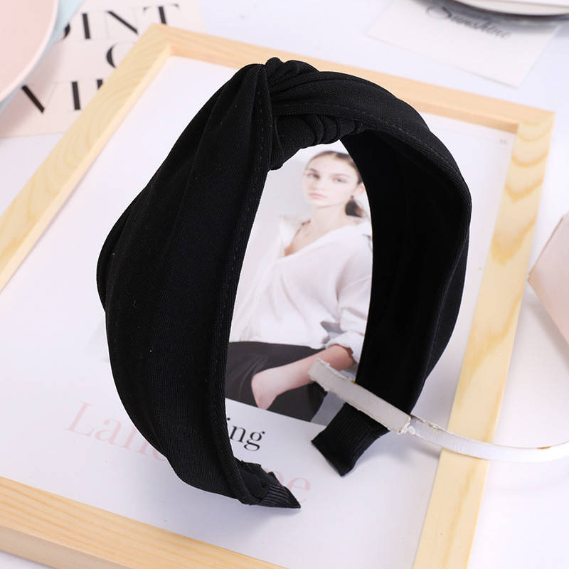 

Обруч с окантовкой черный. Ободок на голову