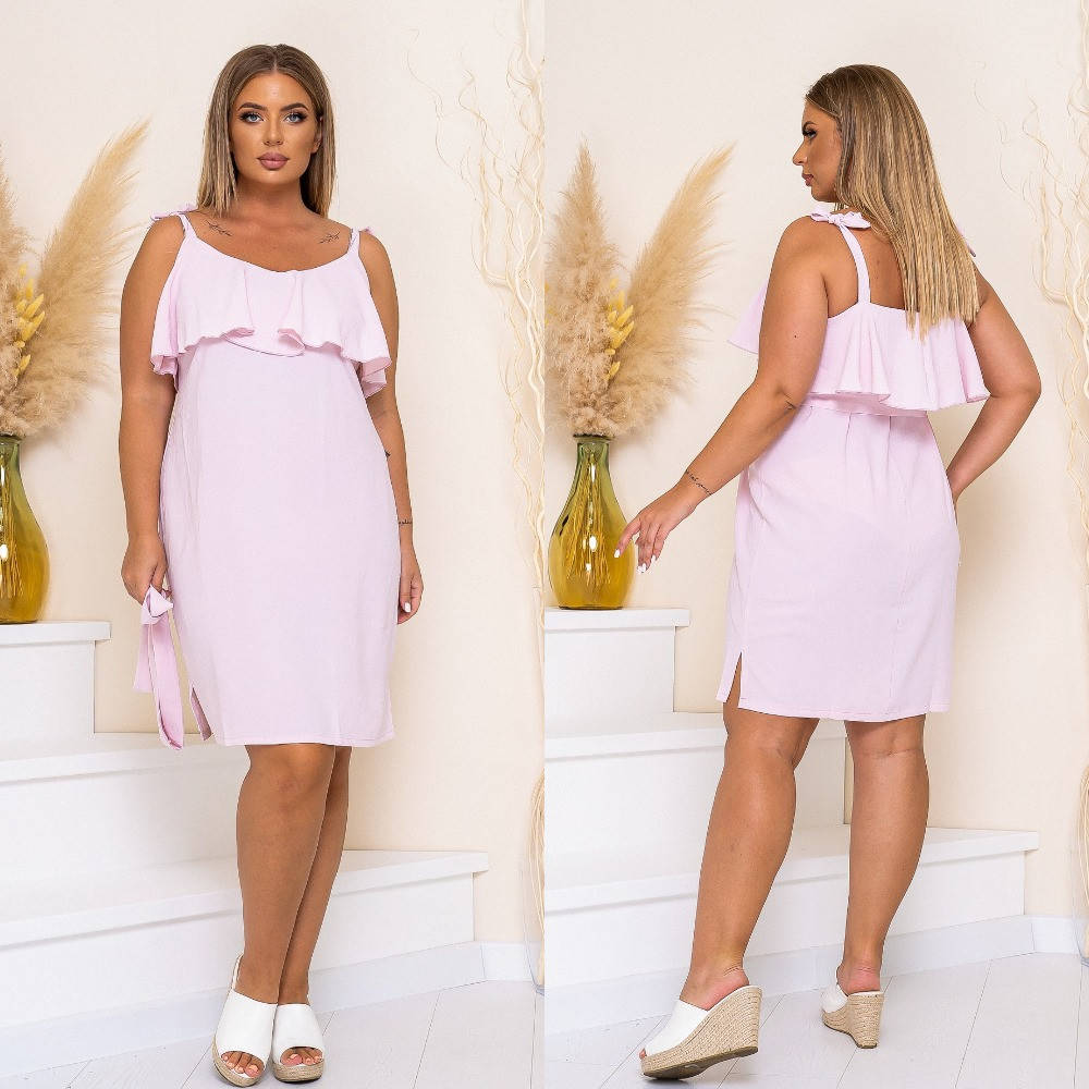 

Летнее платье с воланом