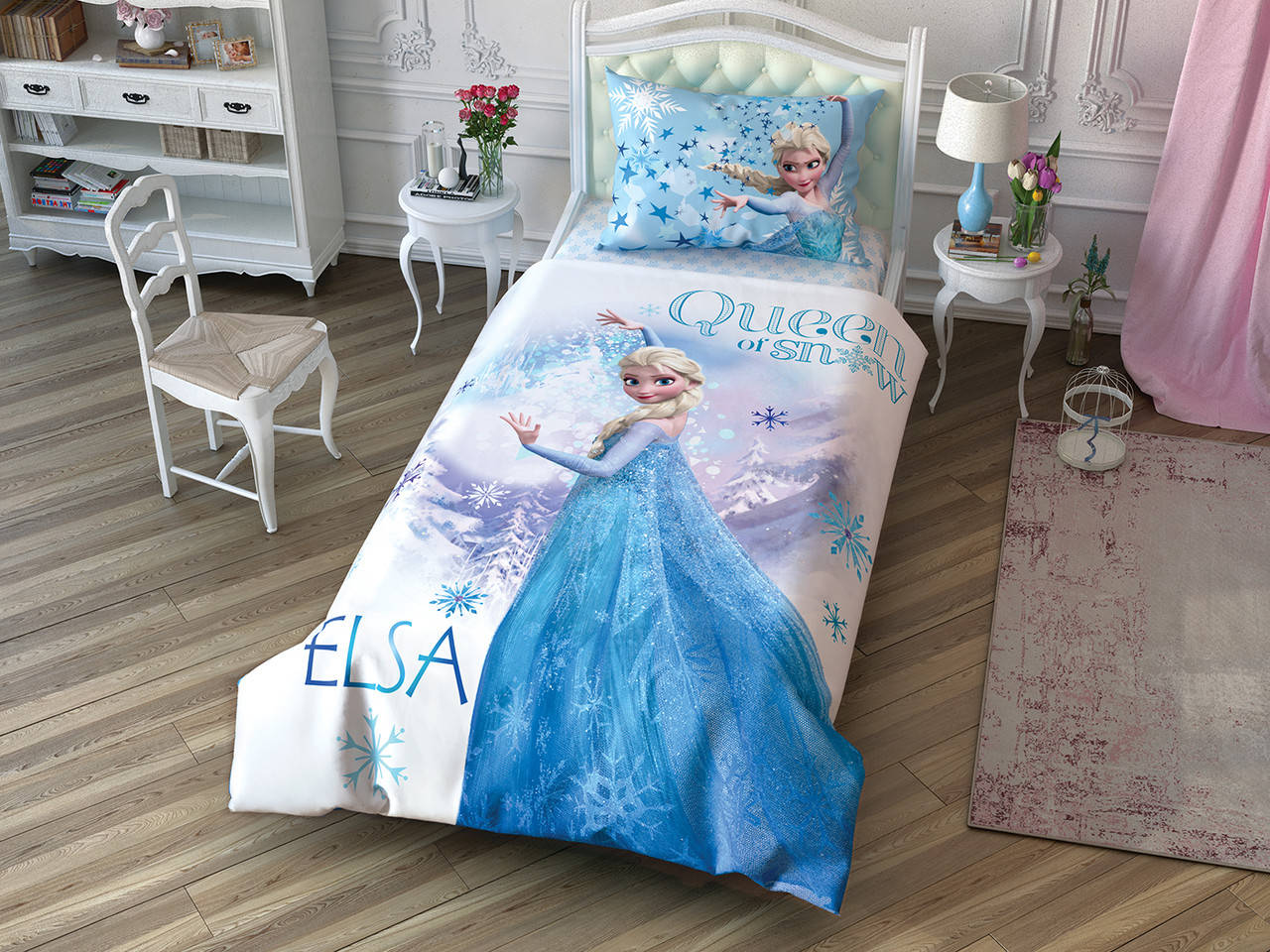 

Постельное белье TAC Disney 160×220 см Frozen, Голубой
