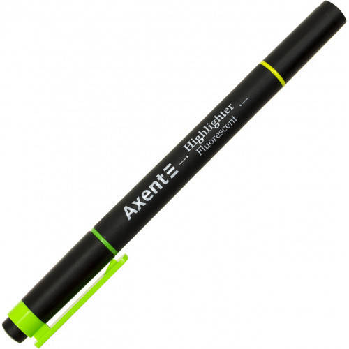 

Текстмаркер "Axent" 2534-04-A клин. Highlighter Dual 2-4мм зелено-жовтий