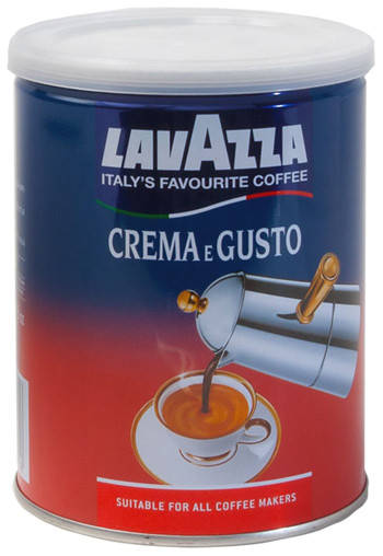 

Молотый кофе Lavazza Crema e Gusto железная банка 250 гр