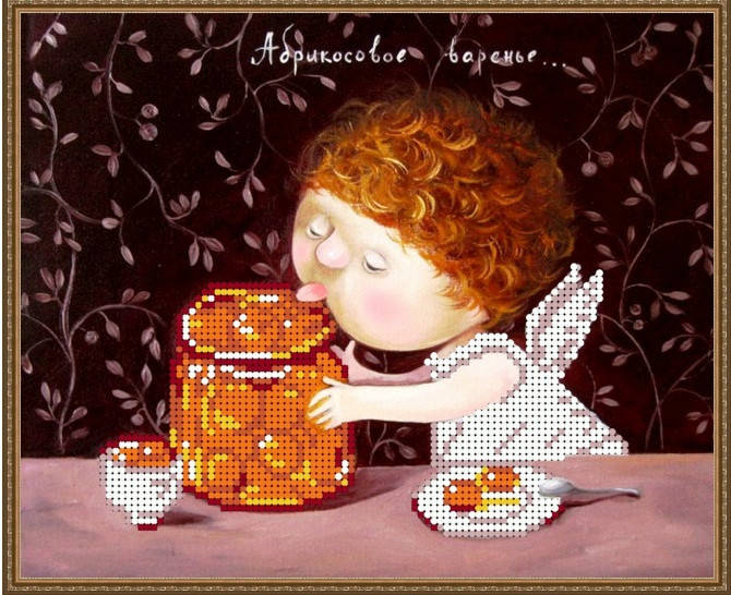 

Вышивка бисером, Канва схемы картины Гапчинская Абрикосовое варенья