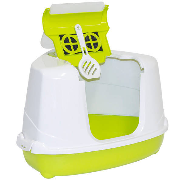 

Moderna МОДЕРНА ФЛИП КЭТ УГЛОВОЙ закрытый туалет для кошек ярко-розовый | 56х45х39 см