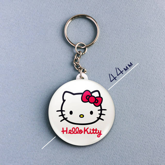 

"Кошка Хэллоу Китти / Hello Kitty" брелок круглый Ø44 мм, Разные цвета