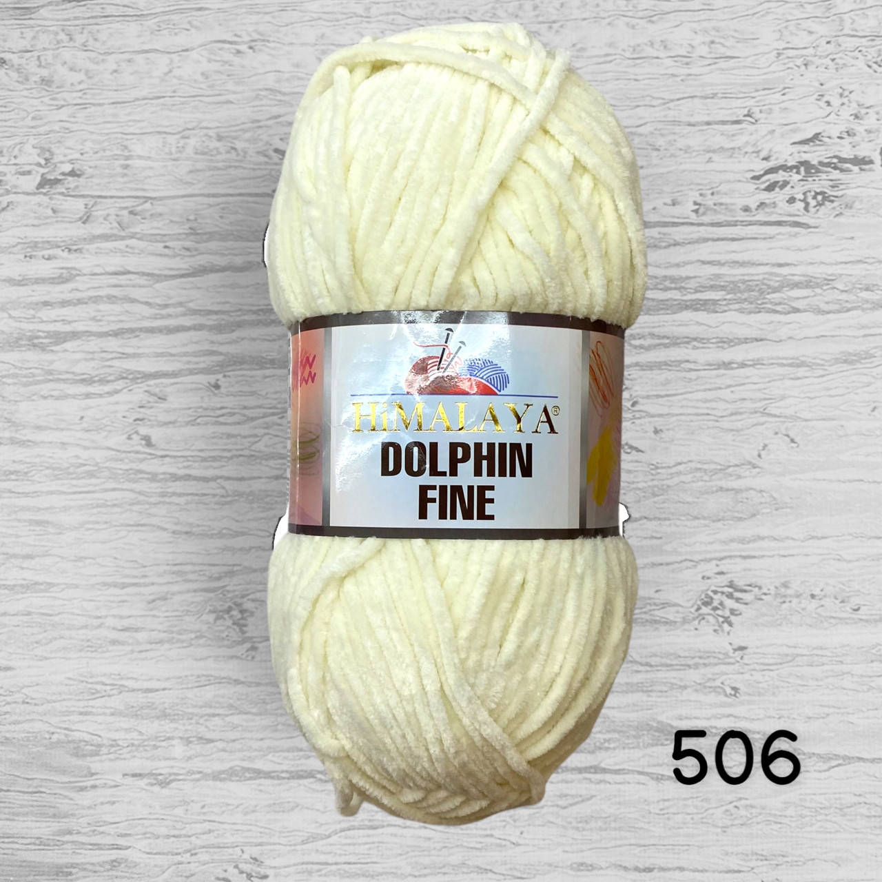 

Тонка плюшева пряжа Himalaya Dolphin Fine / Гімалая Долфін файн 506, молочний