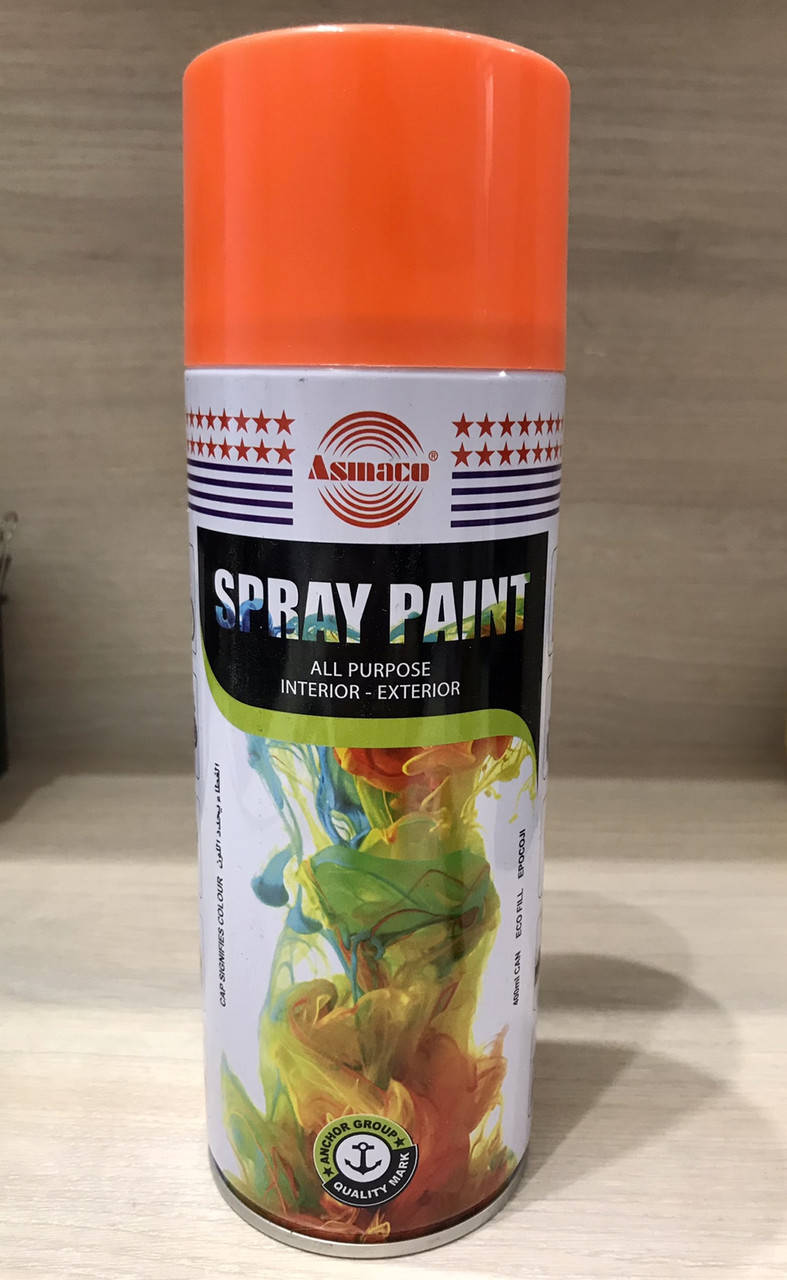 

Аэрозольная флуоресцентная краска Asmaco RAL 2005 (оранжевая) - 400 мл., Оранжевый