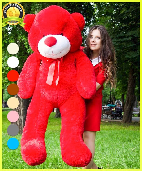 

Плюшевый мишка, Плюшевый медведь большой плюшевый медведь 160 см, красный