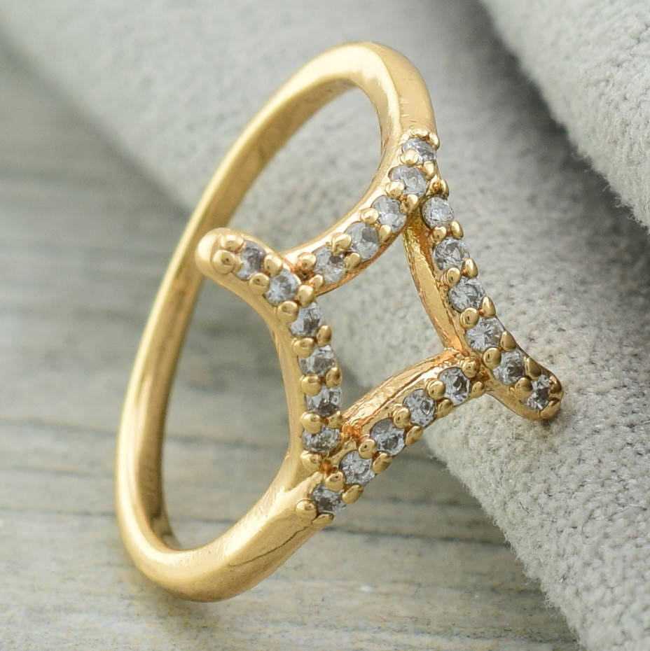 

Кольцо Xuping 11787 ширина 13 мм фианит позолота 18К размер 17