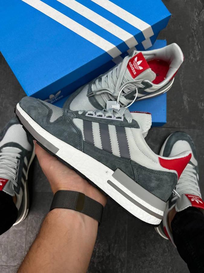 

Мужские кроссовки Adidas ZX 500 RM Gray 46=29.5см., Серый