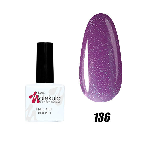 

Гель-лак для ногтей Molekula №136 Малиновый с голографическими блестками 11 мл (16644Gu)