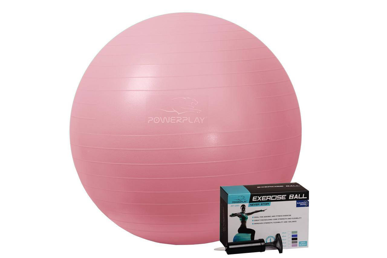 

Мяч для фитнеса (фитбол) PowerPlay 4001 65 см Розовый + насос